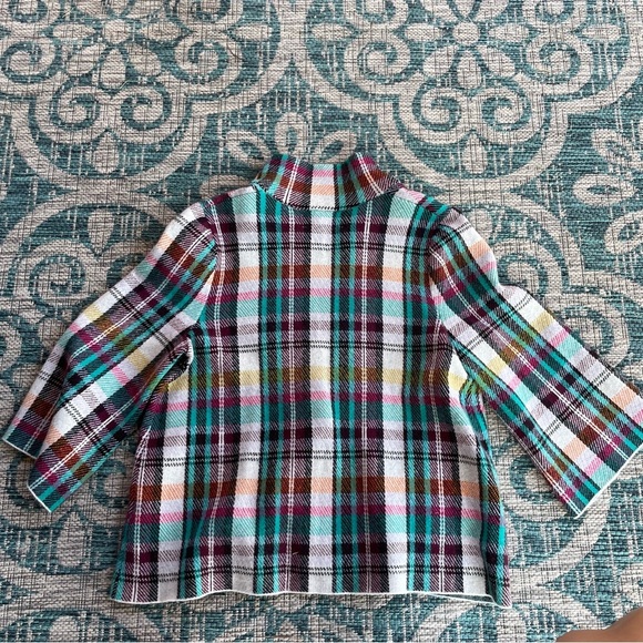 Anthropologie Rosetta Cropped Plaid Jacket - Picture 4 of 12